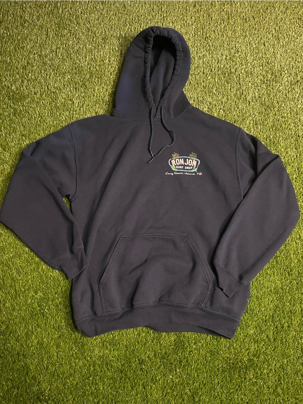 Ron Jon Blue Pullover Hoodie with Small Chest Logo Men’s Medium
